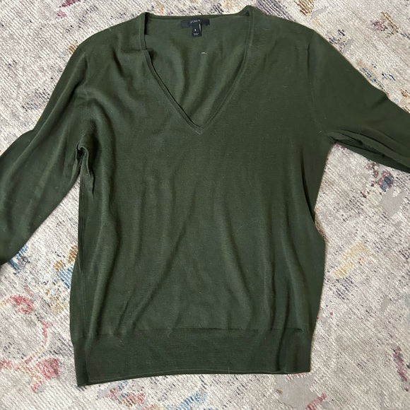 J Crew emerald green thin sweater. Size S. Barely worn - Picture 1 of 2
